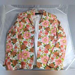 Harve Benard Pink & Orange Floral Blazer